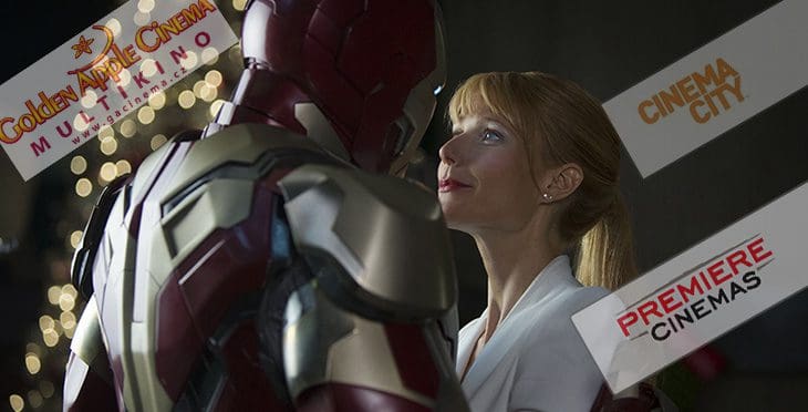 Půlnoční premiéra Iron Man 3 v Cinema City, IMAXu, Premiere Cinemas a Golden Apple Cinema