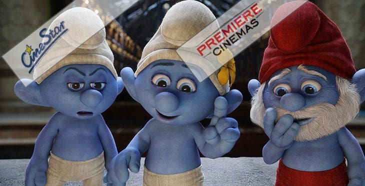 Dětské promítání filmu Šmoulové 2 v Premiere Cinemas a CineStar